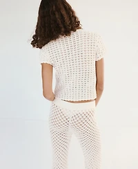 Mango Women's Toggles Openwork Knit Cardigan