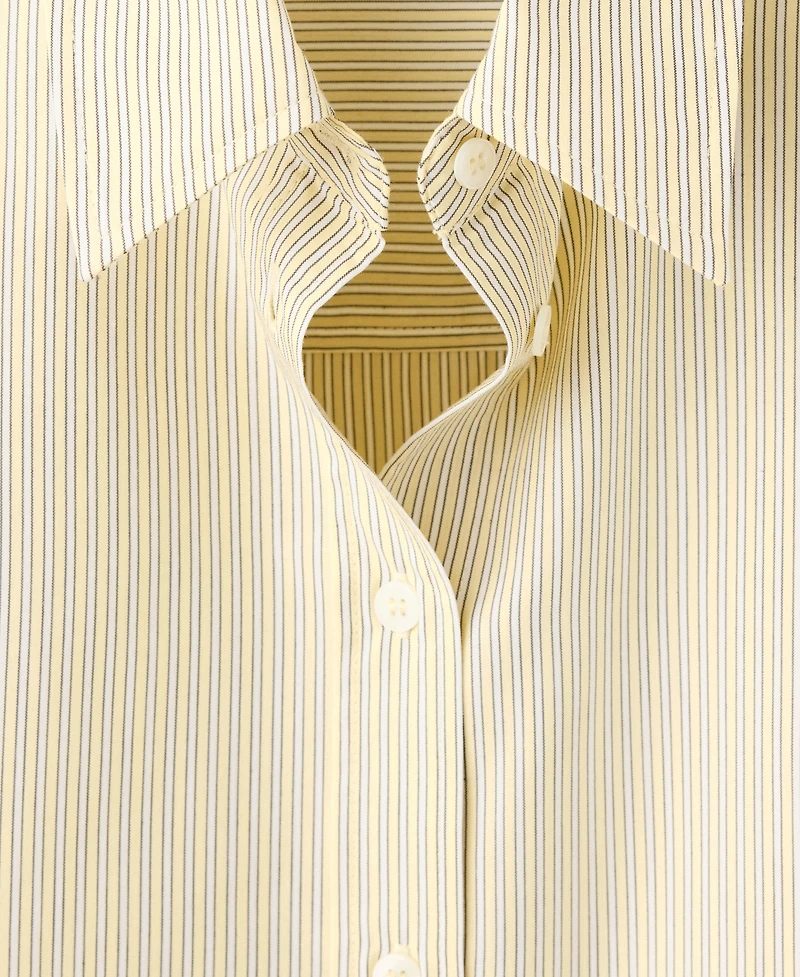 Mango Women's Striped Poplin Shirt