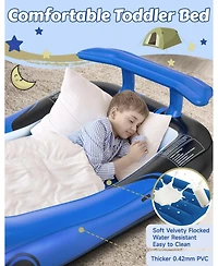 Cherimor Toddler Travel Air Mattress Bed with Safety Bumpers and Electric Pump, 330-lb Capacity Portable