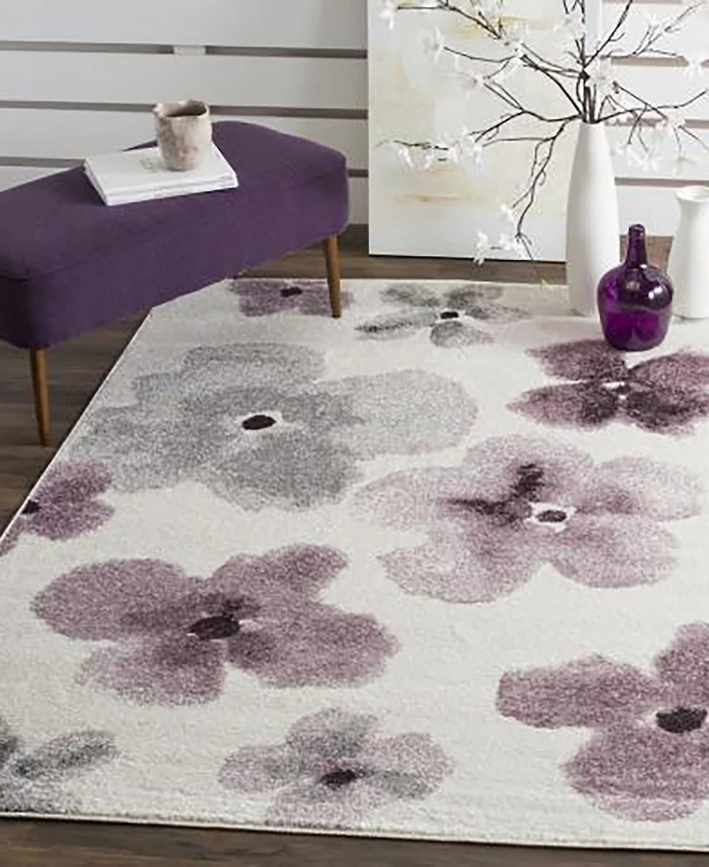 Safavieh Adirondack Ivory and Purple 5'1" x 7'6" Area Rug