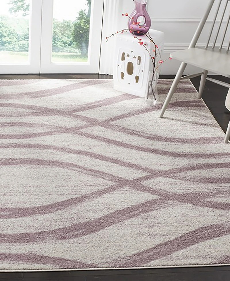 Safavieh Adirondack 125 Cream and Purple 5'1" x 7'6" Area Rug