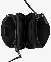 Giani Bernini Triple-Zip Pebble Leather Dasher Crossbody