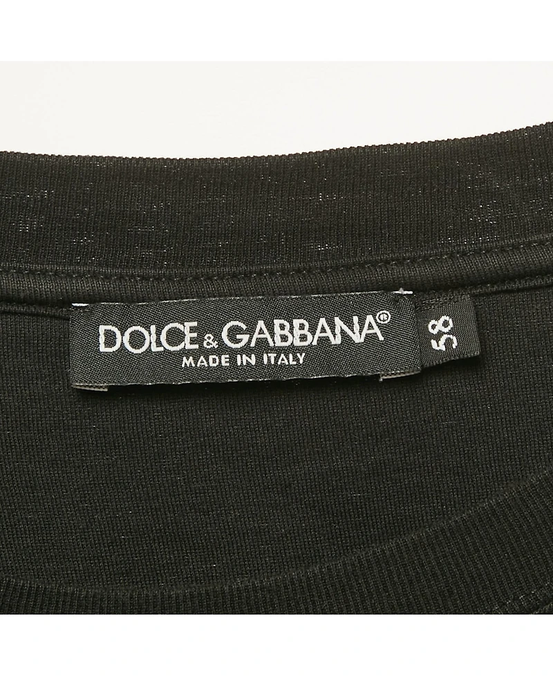 Pre-Owned Dolce & Gabbana Men's Velvet Print Cotton Knit T-Shirt
