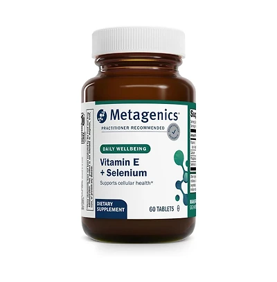 Metagenics E 400 Selenium Supplement Vitamin E and Selenium Antioxidant Formula with Calcium and Phosphorus Supports Immune, Skin, Eye 60 Tablets