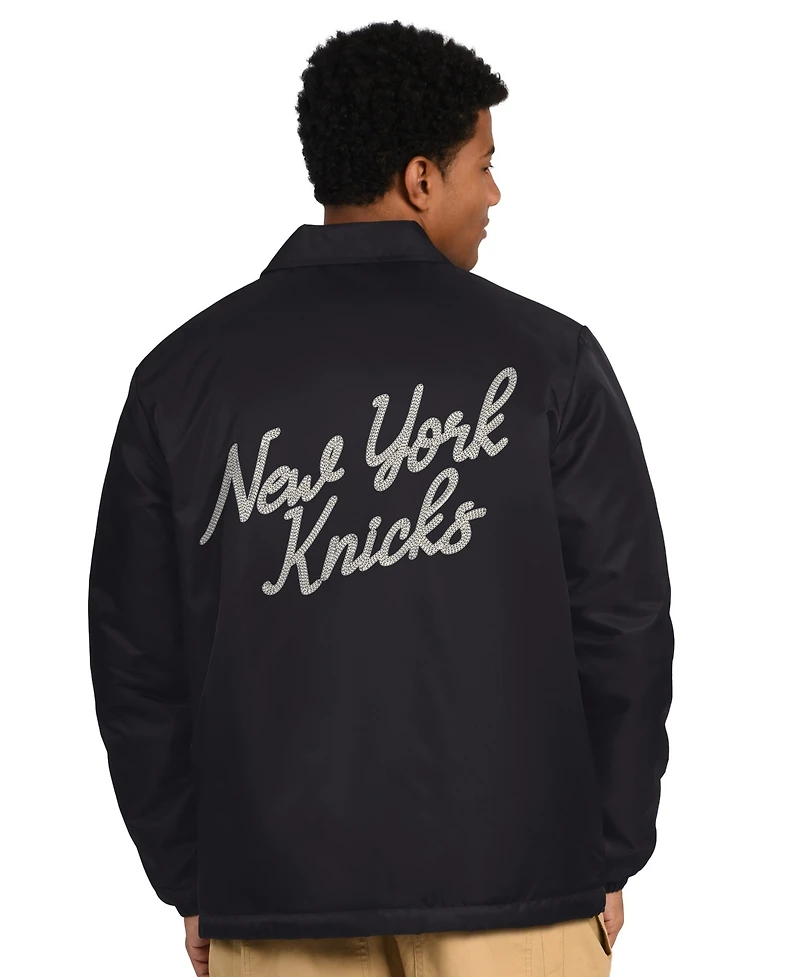 Starter Men's Black New York Knicks Coaches Jacket