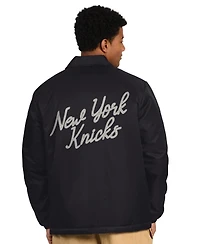 Starter Men's Black New York Knicks Coaches Jacket