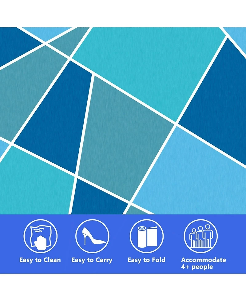 Aofar 59"x79" Picnic Blanket Waterproof Foldable Beach Mat Outdoor Camping Travel