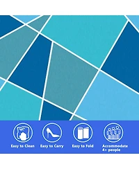 Aofar 59"x79" Picnic Blanket Waterproof Foldable Beach Mat Outdoor Camping Travel
