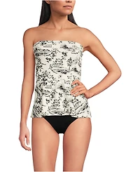 Lands' End Women's Sculpting Waveshaper Peplum Swim Tankini Top