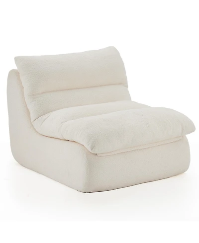 Clihome Modern Upholstered Accent Sofa with Soft Cushioned Seat