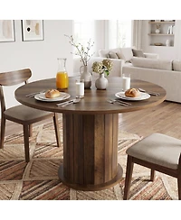 Tribesigns 47" Round Dining Table with Sturdy Base For 4-6 People