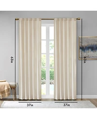 Avobird Room Darkening Metallic Printed Poly Velvet Rod Pocket/Back Tab Window Panel Pair