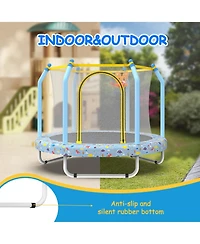 Zeny Trampoline for Kids Indoor and Outdoor Small Toddler with Basketball Hoop