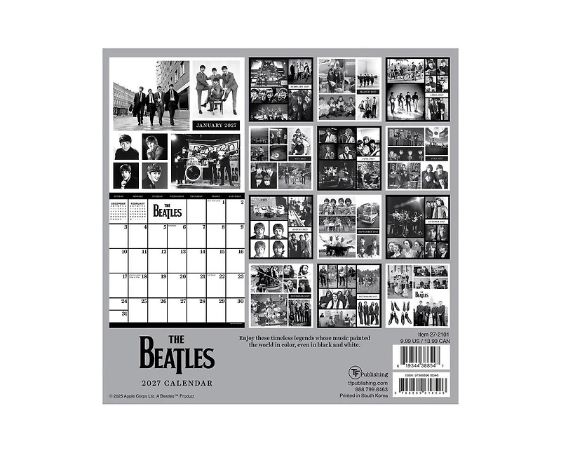 Tf Publishing Paper Goods 2027 The Beatles Mini Calendar