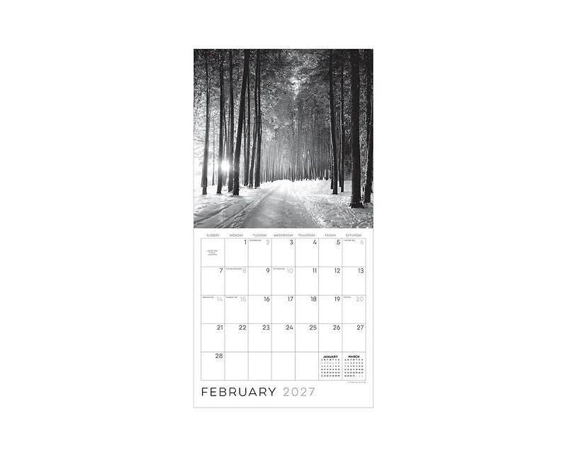 Tf Publishing Paper Goods 2027 Zen Nature Wall Calendar