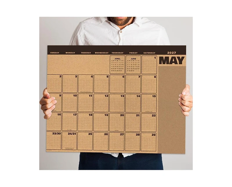 Tf Publishing Paper Goods 2027 Trail Timber Medium Desk Pad Monthly Blotter Calendar