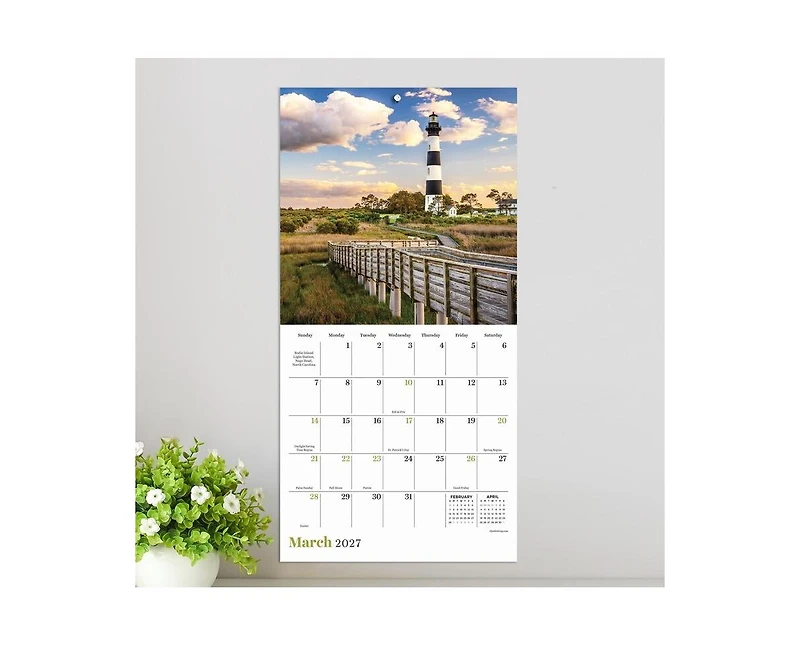 Tf Publishing Paper Goods 2027 Lighthouses Mini Calendar