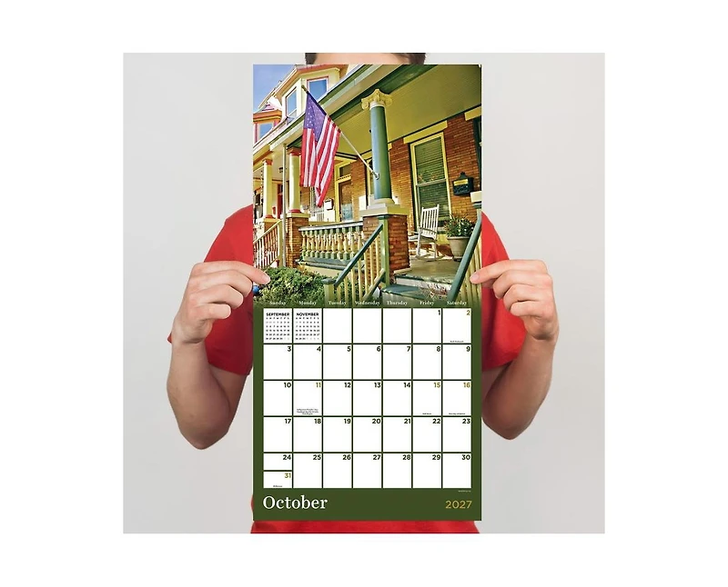 Tf Publishing Paper Goods 2027 Porches Wall Calendar