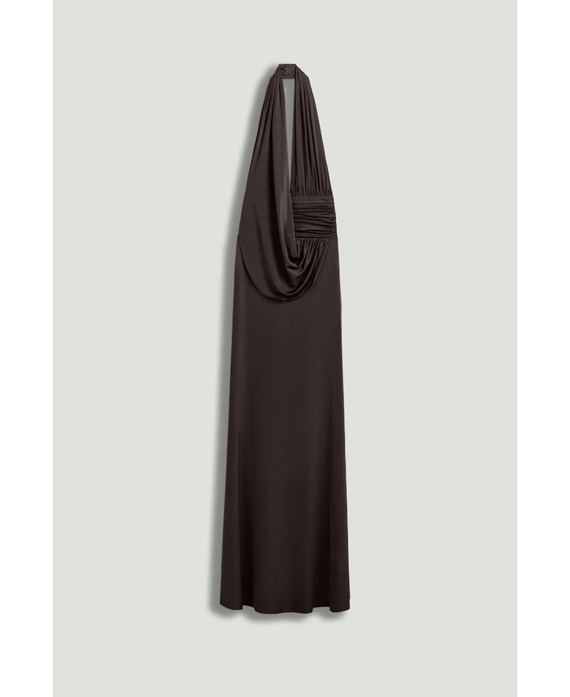 Nocturne Women's Draped Halter Neck Maxi Dress