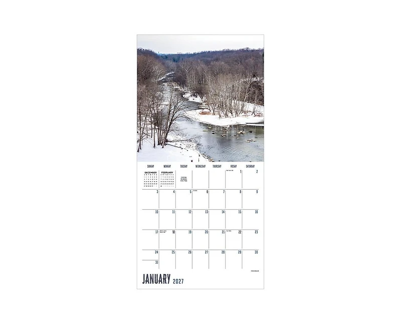 Tf Publishing Paper Goods 2027 Indiana Wall Calendar
