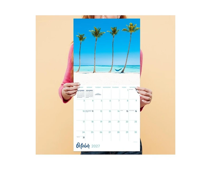 Tf Publishing Paper Goods 2027 Tropical Beaches Wall Calendar