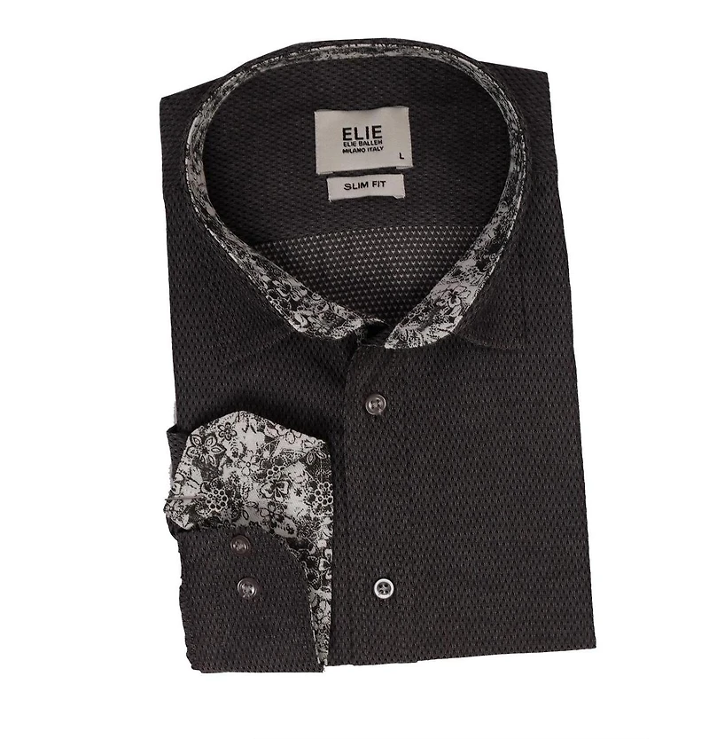 Elie Balleh Men's Slim Fit Trendy Button-Down Shirt