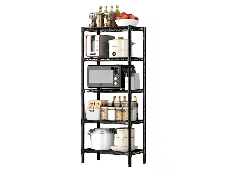 Flynama 5-Tier Adjustable Metal Wire Shelving Unit for Small Spaces