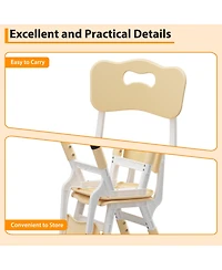 homfan 3-Level Height Adjustable Toddler Chair, Plastic Kids Chair for Boys Girls 2-6, Indoor Home Classroom Nursery Use