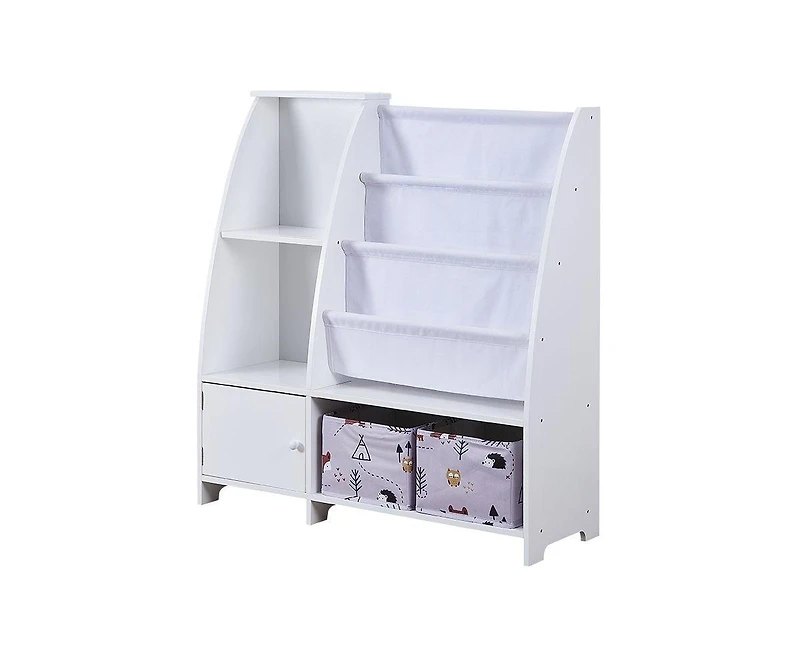 Flynama Kids Funnel Style Bookcase Multi-purpose Magazine Storage Organizer