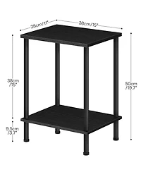 Slickblue Modern End Table with 2-Tier Shelving for Home Organization