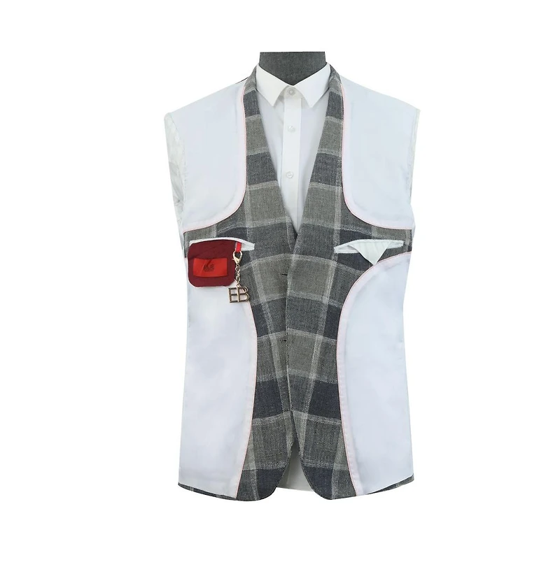 Elie Balleh Men's Slim Fit Big Plaid Sports Blazer
