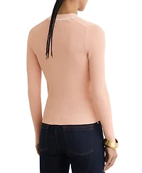 Reiss Women's Craft-Stitch Rib-Knit Sweatshirt