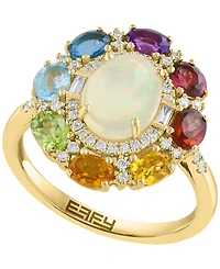 Effy Collection Multi-Gemstone (2-5/8 ct. t.w.) & Diamond (1/4 ct. t.w.) Ring in 14k Yellow Gold