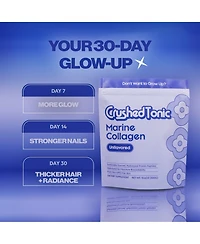 Crushed Tonic Pure Unflavored Marine Collagen Powder Supplement