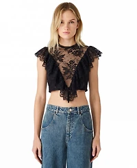 Steve Madden Women's Faya High Round Neck Top