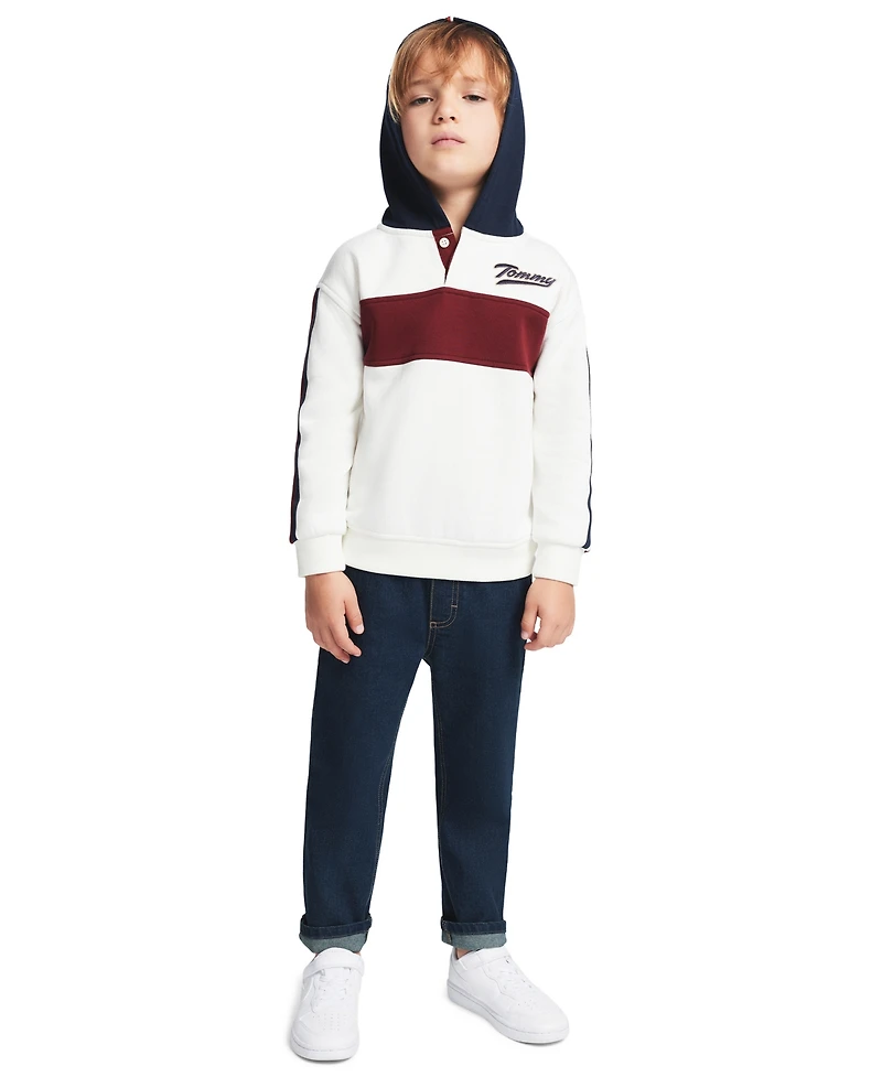 Tommy Hilfiger Toddler Boys' 2T-5T Hoodie and Denim Pants, 2-Piece Set