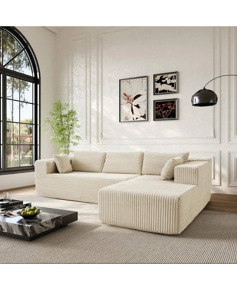 Famapy 106" Modular Sectional Sofa with Pillows