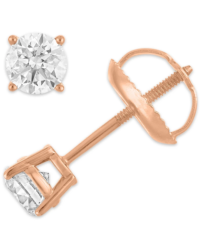 Diamond Stud Earrings (1/2 ct. t.w.) 14k White Gold or