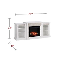 Augusta Home Gallatin Criss-Cross Electric Fireplace w/ Bookcases