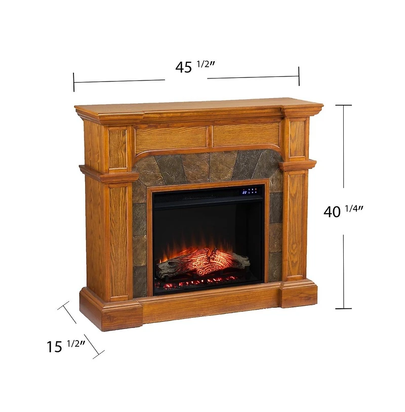 Augusta Home Cartwright Corner Convertible Electric Fireplace