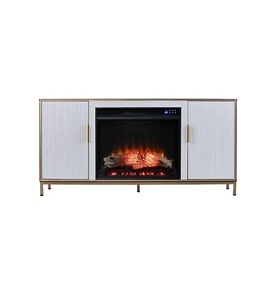 Augusta Home Daltaire Color Changing Fireplace w/ Media Storage