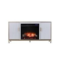 Augusta Home Daltaire Color Changing Fireplace w/ Media Storage