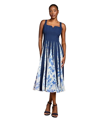 Coast Women's Printed Crepe Midi Dress