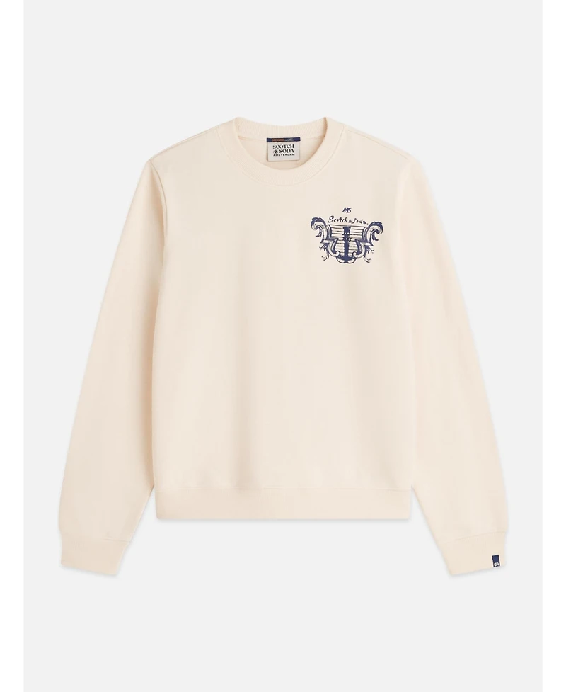 Scotch & Soda Women's Chest Artwork Regular-Fit Sweatshirt