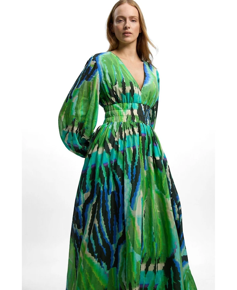 Karen Millen Women's Plunge V-Neck Maxi Dress