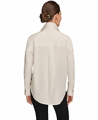 Donna Karan New York Women's Long-Sleeve Button-Up Shirt