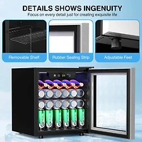 Cowsar 1.3 Cu. Ft. Beverage Refrigerator with Led Light