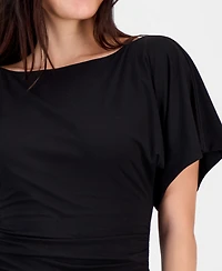Bar Iii Women's Boat-Neck Flutter-Sleeve Top, Macy's Exclusive