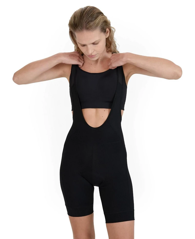 4F Women's Short Cycling Leggings With Gel Padding And Suspenders