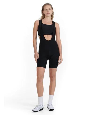 4F Women's Short Cycling Leggings With Gel Padding And Suspenders